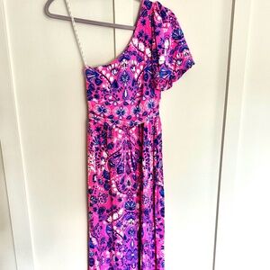 Lilly Pulitzer Solana One Shoulder Maxi Dress NWT